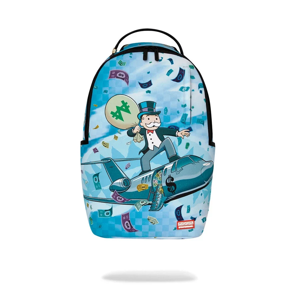 Sprayground Monopoly Jet Rider Backpack Unisex OS Blue Adjustable Straps SPR375